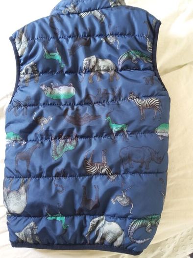 Name It Gilet Sleeveless Puffer Jacket Animal Print Age 6.