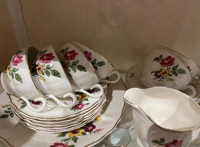 21 Piece Bone China Tea Set