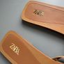 Zara Flat Studded Slider Sandals Image 4
