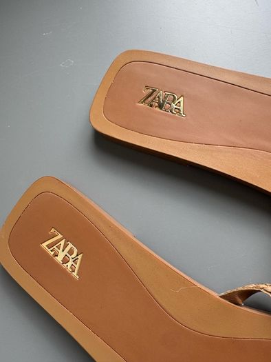 Zara Flat Studded Slider Sandals