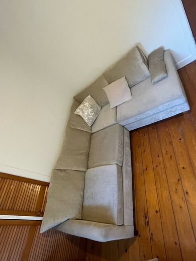 Light grey corner couch