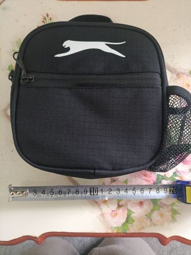 Slazenger Black Lunch Bag / Sports Pouch with Bottle Holder