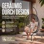 Hanging Chair with Frame Hanging Basket - Indoor and Outdoor Hanging Chair Image 3