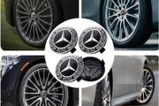 4pcs Wheel Centre Caps for Mercedes-Benz 75mm, Replacement Wheel Caps - Wheel Center Covers