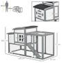 Chicken Coop with Run Hen House Wooden Poultry Cage w/ Nesting Box Removable Tray Openable Roof Outdoor 140 x 67 x 88.5cm (FREE SHIPPING) Image 4