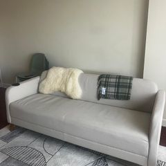Grey beige couch sofa