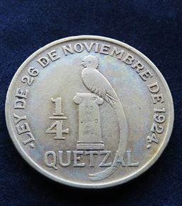 Silver 1926 Guatemala 1/4 QUETZAL