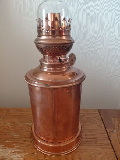 vintage French oil lamp