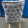Velvet Grey Dining Chairs Image 5