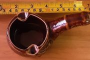 vintage ceramic pipe ashtray