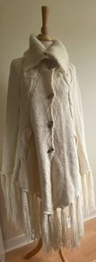 Rose D Italy Handknit Woolblend Cape/Poncho Size Uk10-12 W