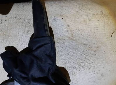 Genuine 5 E60 E61 Black Leather Handbrake Lever Cover