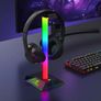 Headphone Stand Gaming Headset Holder PC Gaming Accessories for Desk, Cool LED Headset Stand with 2 USB Charger for Gamer Image 5