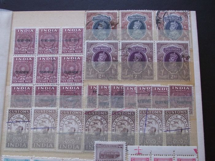 A nice collection of Stamps from India, presented in the album #7