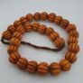 Antique African Orange Melon Shape Glass Beads Strand Necklace Image 7