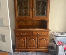 Vintage styled oak cabinet