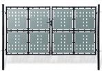 Black Double Door Fence Gate 300 x 250 cm