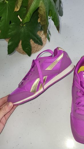 Reebok Classic Ortholite Royal Flag Purple and Gold Sz 4 UK - Bnwt Rrp 70