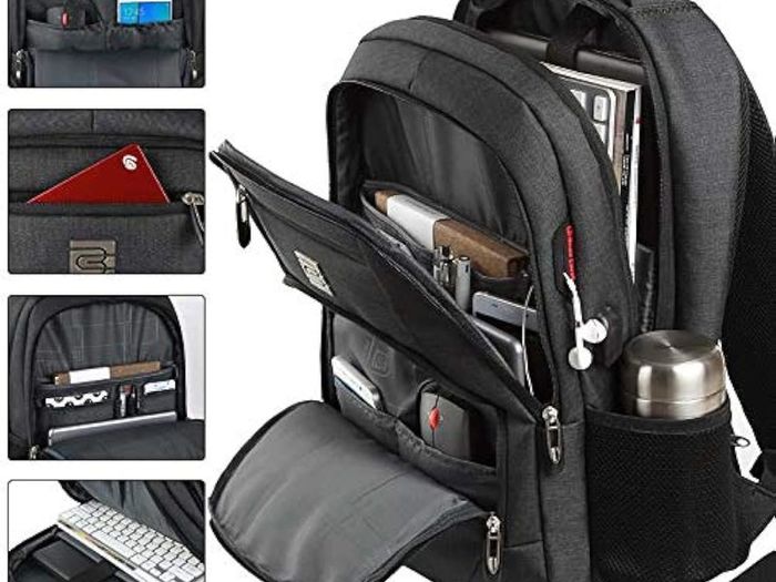 Laptop Backpack with USB Charging&Headphone Port,Anti-Theft Business Computer Rucksack with Breathable Padded Shoulder Strap, Water Resistant for School/Work/Travel