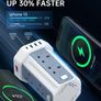 Tower Extension Lead 5M, (13A 3250W), 8 AC Outlets and 4 USB Ports Extension Tower, Surge Protection with 4 Independent Control Switch, Extension Cable for Office, Home, Kitchen Image 3