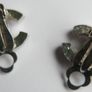 CHANEL CC Logos Used Earrings Silver Rhinestones Clip-On  Vintage Image 8