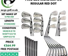 Ping i200 Irons / 5-Pw-Aw / AWT 2.0 Regular / Red Dot