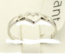 Platinum Plated Heart Ring