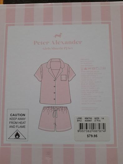 Peter Alexander girls shortie PJ set s/s14