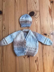 Baby Cardigan and Hat