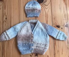 Baby Cardigan and Hat