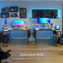 L Shaped Gaming Desk with LED Lights & Power Outlets, 120x80cm Image 7