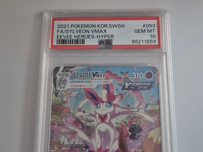 Sylveon Vmax 093/069 Pokemon Tcg Eevee Heroes Korean Hyper Rare Psa 10