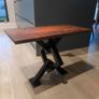 Handmade solid walnut and steel side table Image 4