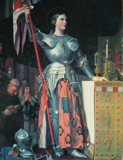 An Original Rare Antique Print from Picture Relics - Joan of Arc by JEAN-AUGUSTE-DOMINIQUE INGRES (1850)
