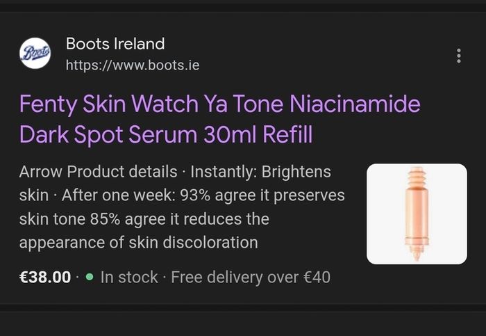 Fenty Skin "Watch Ya Tone" Niacinamide Dark Spot Serum
