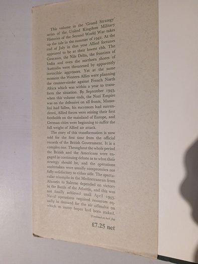 History of The Second World War  - Grand Strategy Volume IV by Michael Howard 1972 Edition