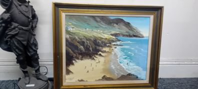 Original Coastal Scene Oil On Canvas
