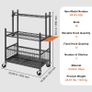 Garden Tool Organizer, 16 Slots with Hooks, Yard Tool Tower Rack with Wheels for Garage Organization and Storage, Hold Long-Handled Tool/Rake/Broom, Metal Tool Stand Holder for Shed, Outdoor Image 2