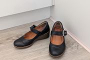 Ecco Leather Ballerina Shoes - Size 36 (black)