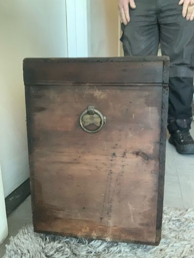 Two vintage storage boxes/trunks one contains original materials/survival equipment all intact can send further videos and pics when requested