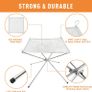 Portable Fire Pits,Outdoor Fire Pit Set Large Size 22inch with Fire Pit Mat and Carry Bag, 304 Stainless Steel Mesh Collapsible Firepit For Camping, BBQ, Backyard, Patio and Garden Image 3