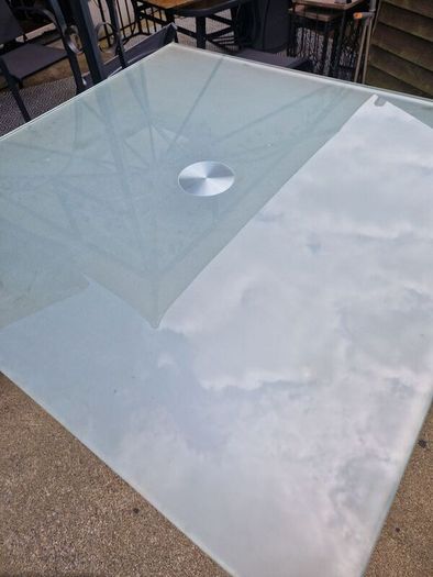 Glass topped bar/ breakfast table