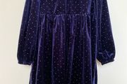 Navy velvet dress with silver sparkles