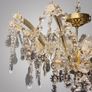 Elegant Marie Theresa Semi Flush Brass & Crystal 8 Light Chandelier Image 4