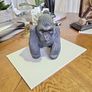 Gorilla with baby carved wood Image 5