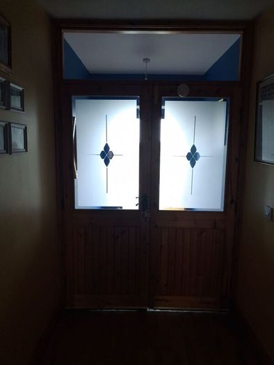 solid red deal doors.