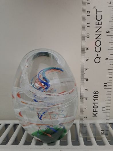 Vintage hand- blown art glass Paperweight