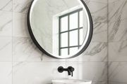 Black Round  LED Mirror 80