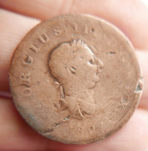 1807 British Copper Halfpenny George III