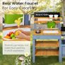 Mud Kitchen for Kids,Outdoor Play Kitchen with Planter Box Removable Mud Kitchen Accessories Include Sink Sand Shovels Gardening Tools Set Outdoor Mud Kitchen for Kids Boys Girls 3-8 Years Old Image 3